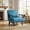 Blue, variant on Topcobe Folding 6 Position Convertible Sleeper Bed Armchair Lounge Couch with Pillow, Upholstered Lazy Chair, Brown