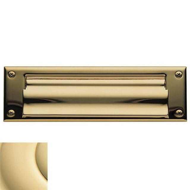 Baldwin 0015031 Single Flap Letter Box Plate, Polished Brass