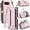 Pink, variant on for Google Pixel 9 A Phone Case, Women Men Multi-Function Wallet Case with Stand RFID Blocking Featuring Magnetic Closure Zipper Includes Shoulder Strap Wrist Strap,Green