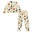 thumbnail image 7 of Renewold Halloween Pjs Set Drawstring Pajamas Cat Bats Pajama Sets Cozy Lounge Wear Size S 2 PCS Breathable Pjs Spooky Long Sleeve Sleepwear Jogger Sets Yoga Outfits, 7 of 7