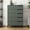 Kale Green, variant on STYLIVIA 5 Drawer Chest with Interlock Safety Modern Wood Chest Knotty Oak 30.7" W x 15.6" D x 46.4" H