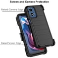 thumbnail image 3 of For Motorola Moto G Play 5G/G 5G 2024 Case,Takfox Holster Phone Case with Built-in Screen Protector Swivel Belt Clip [3 Layers] Heavy Duty Full Body Protection Shockproof Kickstand Cover- Black, 3 of 8