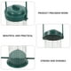 thumbnail image 4 of 2 comederos colgantes para pájaros, herramienta de alimentación para pájaros silvestres al aire libre, comedero metálico para pájaros., 4 of 7