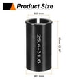 thumbnail image 2 of Uxcell Alloy Bike Seat Post Reducer Shim 25.4mm to 31.6mm 60mm Length Aluminum Bicycle Reducing Sleeve Conversion Seat Post Tube Adapter for Mountain Bike Road Bike City Bike, 2 of 6