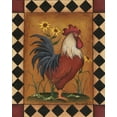 thumbnail image 2 of Lewis, Kim 15x18 Black Ornate Wood Framed with Double Matting Museum Art Print Titled - Red Rooster II, 2 of 4