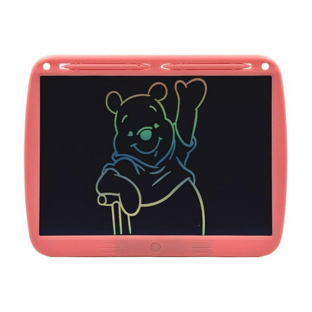 Tablette d'Écriture LCD, Tableau à Gribouiller, Tablette de Dessin Colorée de 15 Pouces, Bloc d'Écriture pour Enfants avec 2 Stylets, Rose