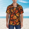 thumbnail image 3 of Men's Short Sleeve Hawaiian Shirt Tropical Print Casual Button Down Aloha Shirt, 3 of 8