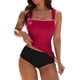 thumbnail image 2 of Trajes de baño para mujer Traje de baño de cintura alta conservador ajustado con fruncido Conjunto dividido Trajes de baño para mujer Trajes de baño para mujer Traje de baño para mujer Trajes de baño, 2 of 9