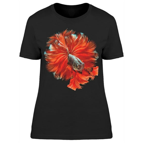 Betta Fish Amazing Rosetail Red T-Shirt Women -Image by Shutterstock, Female 3X-Large