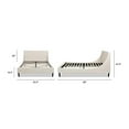 thumbnail image 2 of Sandy Wilson Home Aspen Tête de Lit Moderne Capitonnée Lit Plateforme Grand Beige Français, 2 of 16