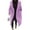 Purple, variant on Women's Lamb Lined Jacket Long Shearling Coat with Oversized Pockets Dark Jean Jacket