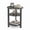 Black, variant on ZEXVIDA Round Side Table, 3-Tier Small Round End Table WithOpen Storage Shelves, Nightstand for Small Spaces, Living Room,Rustic Brown