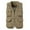 Khaki, variant on Lilgiuy Unisex Fashion Mesh Vest Casual Thin Breathable Multi-bag Sleeveless Loose Vest for Photography Travel Hiking Black