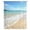 Blue, variant on Beach Ocean Semi Sheer Curtains Drapes for Living Room,Bedroom,French Doors Window 108 Inches Long,Nature Sand Sky Cloudy Sea Waves Landscape Rod Pocket Chiffon Curtain Drapery Voile Draperies Panel