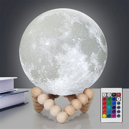 

Mduoduo 16 Colors LED USB Star Galaxy Moon Lamp with Stand Remote 3D Bedroom Night Light