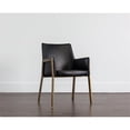 thumbnail image 2 of Sunpan Bernadette 18" Modern Faux Leather Dining Armchair in Black, 2 of 8