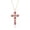 Gold,July, variant on Amethyst Purple Necklace Cross Charm Necklace for Women Trendy, Gold Plated Chain Crystal Imitation Diamond Birthstone Cubic Zirconia Pendant Necklace, Catholic Religious Gifts