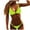 A5 Green, variant on Adjustable Strap Triangle Bikini Swimsuit Set (Women's)