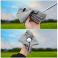 thumbnail image 3 of Unique Bargains 1 Set Soft Golf Towel with Cleaning Brush Ball Fork 15.75"x23.62" Gray, 3 of 6