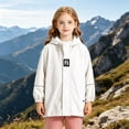 thumbnail image 2 of Girls Windbreaker Jacket Lightweight Wind and Water Resistant Insulated Outerwear Girls Thin Fleece Jacket with Elastic Cuff, 2 of 9