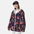 thumbnail image 3 of Kdxio Dancing Skeletons Floral Garden Print Women Men Sun Protection UPF 50+ Jackets Zip Up Long Sleeve Hoodie Hiking Lightweight with Pockets, 3 of 7