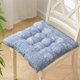 thumbnail image 1 of Cojines, cojines decorativos, ropa de cama, cojines, cojines cuadrados para silla de 40 x 40 cm, para cocina, comedor, lino, lavable, transpirable, para jardín, patio, sillas, cojines de poliéster., 1 of 6