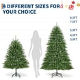 thumbnail image 4 of Ourlova 7.5ft Artificial Christmas Tree Prelit PVC Xmas Tree with 3357 Branch Tips 900 Dual-Color LED Lights and Foldable Base for Holiday Party Christmas Decorations Green, 4 of 7