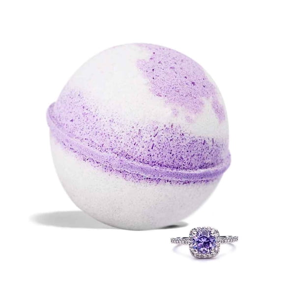Handmade Bath Bomb with Ring Inside - Lavender Scent Size 10