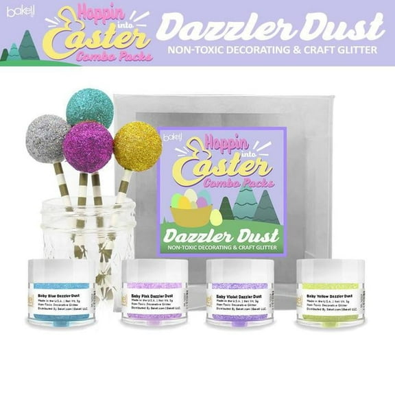 Bakell - Easter Dazzler Dust Combo Pack A - Arts and Crafts Glitter - Extreme Sparkle, 4x 5g Jar