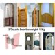 thumbnail image 5 of 2 Pcs 3ih Door Hinges Double Action Spring Hinges Stainless Steel Door Hinges for Interior, 5 of 5