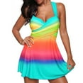 thumbnail image 2 of facefd Femmes Femmes Tankini Dos Deux Pièces Rehausseur Maillot de Bain Maillot de Bain Figure 2 L, 2 of 4