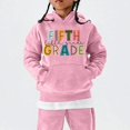 thumbnail image 4 of SGMVNU Fifth Grade Hoodies for Boys Girls Back to School Sweatshirts with Pocket Casual Relaxed Fit Fall Clothes, Size 2-3 Years, tc1-Pink, 4 of 5