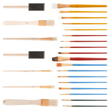 Accrylic Paint Brushes U.S. Art Supply 25 Piece All-Purpose Assorted Artist Paint Brush Set - Use for Acrylic, Oil, Watercolor and Other Paint ()