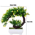 thumbnail image 2 of LSLXA Artificial Bonsai Tree Potted Plant Simulation Grass Plastic Fake Plant for Desk Tabletop Living Room Bedroom Decor, 2 of 4