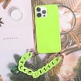thumbnail image 5 of Compatible with iPhone 13 Pro Max Plain Color Case with Bracelet Strap, Phone Case with Detachable Lanyard Adjustable Rope Slim Glossy Soft Shockproof Protective Bumper Shell Phone Cover Green, 5 of 16