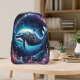 thumbnail image 5 of Susaid Vintage Colorful Patterned Dolphin Print Clear Backpack See Through Transparent Plastic Clear Bookbags for School, College, Stadium,Work, 5 of 7