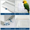 thumbnail image 4 of Small Bird Cage with Wheels, 40 Inch Parakeet Cage with Top Stand, 3 in 1 Bird Carrier for Parakeets, Canaries, Lovebirds, Small Quaker, Cockatiels, Budgie, Green Cheek,Conure, 4 of 7