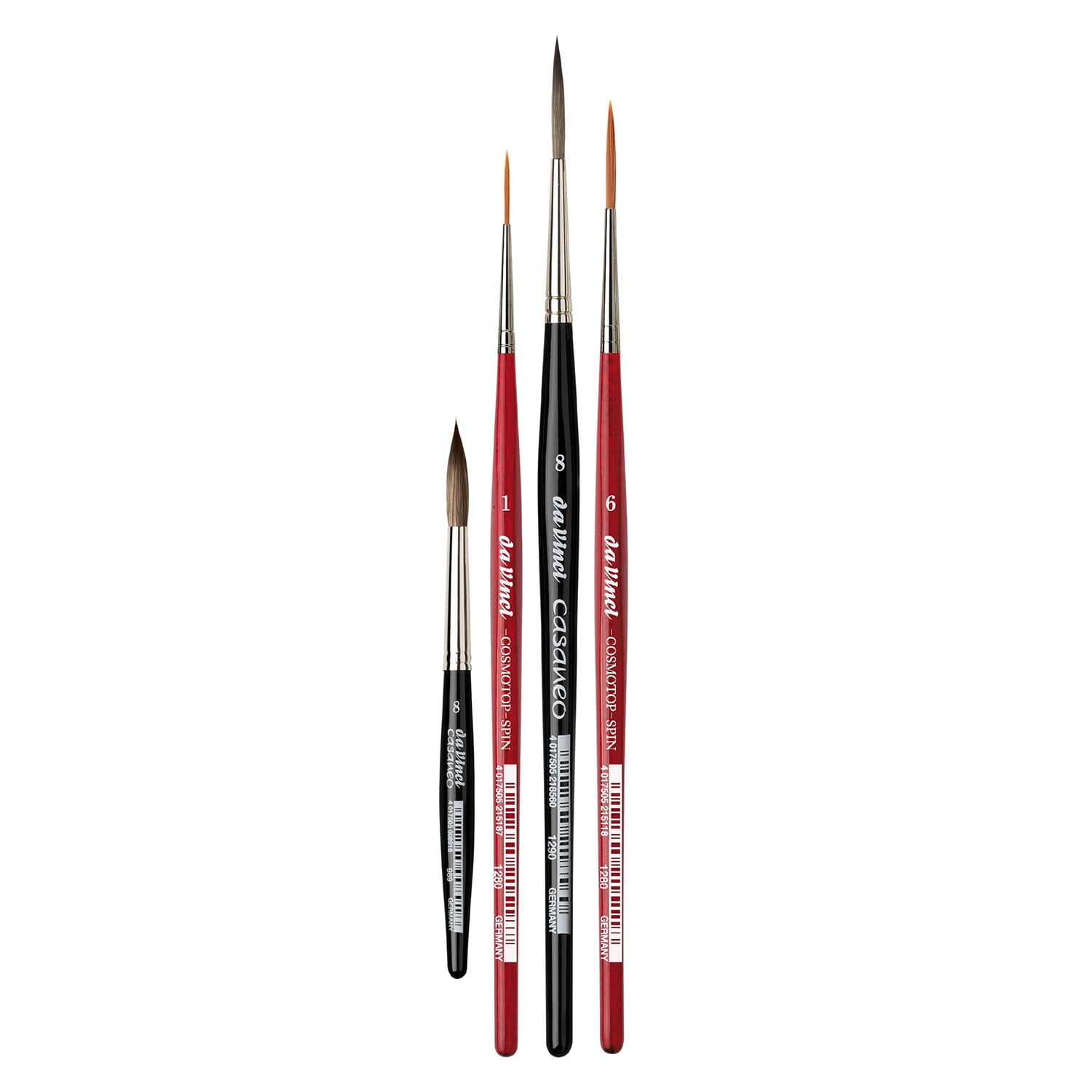 da Vinci Artist Signature Collection by May & Berry Design Studio (Urban Watercolor Journey), Rigger Brushes, Assorted, 4 Brush Set