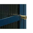 thumbnail image 2 of 1-Door Glass & Metal Display Cabinet in Blue, 2 of 5