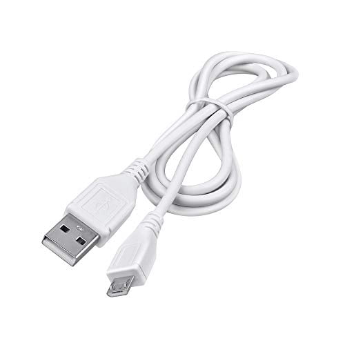 HISPD 5ft White Micro USB PC Charging Cable PC Laptop Charger Power Cord for ILIVE ISB2006B ISB2006 v1409-01 Dual Portable Wireless Speaker