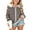 A104 Gray, variant on Tween Teen Girls Striped Knit Cardigan Sweaters Zip Up Long Sleeve Hooded Outerwear with Fleece Trim Relaxed Fit Warm Winter Fall Apparel Drop Shoulder Style, Size 7-8