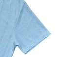 thumbnail image 5 of Mens Shirts Casual Short Sleeved Solid Imitation Linen Loose Breathable V-neck Top, 5 of 8