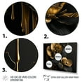 thumbnail image 3 of Designart Black And Gold Orchid II Canvas Wall Art, 3 of 5