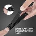 thumbnail image 3 of Juego de cortaúñas de acero inoxidable mate negro, cortador de cortaúñas perfecto de 3 piezas para hombres y mujeres (negro), 3 of 5