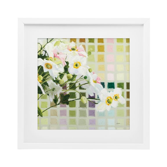 Stupell Industries Contemporary Color Chart Daffodils White Framed Print Under Glass, 16 x 16, by Shirley Novak