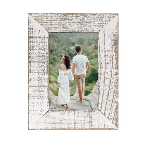 Homebeez Wood Picture Photo Frame 4 x 6 Tabletop and Wall Mounted Display