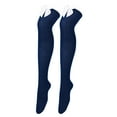 thumbnail image 5 of HNMKIU Womens Long Socks Bowknot Pure Color Thigh High Stockings for Festivals and Christmas Celebrations,Size One Size, 5 of 5