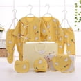 thumbnail image 2 of Linfrsh Baby Girl Clothes Preemie Preemie Twin Baby Boy Clothes Baby 5PCS Sleeve +Bib Tops+Hat+Pants Long Girls Outfits Long Sleeve Cute Yellow,0-3 Months, 2 of 4