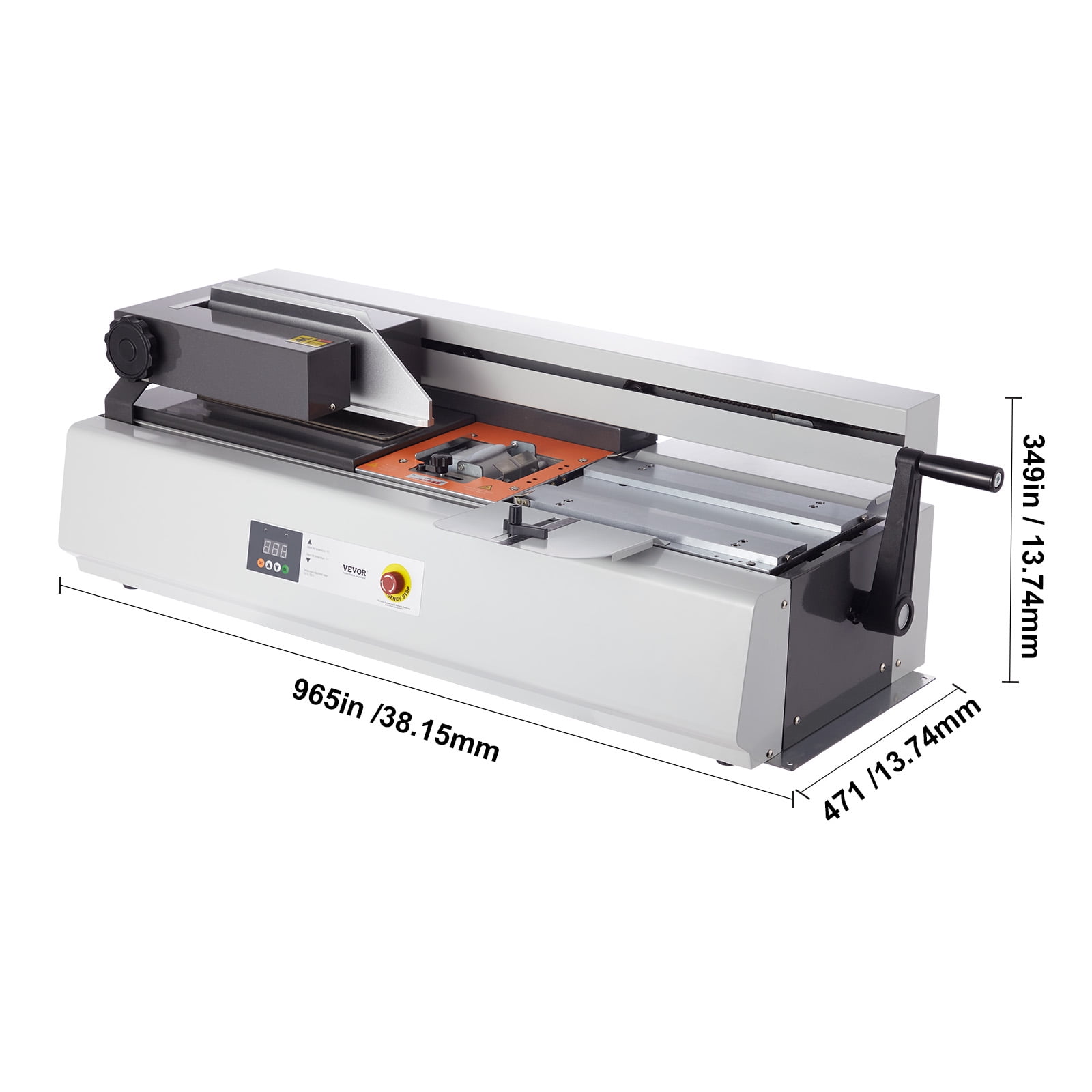 VEVOR Thermal Binding Machine, 400 Sheets Capacity Hot Glue Binding Machine, Thermal Book Binder 40mm Binding Thickness A3(Short Edge)/A4/A5 Document