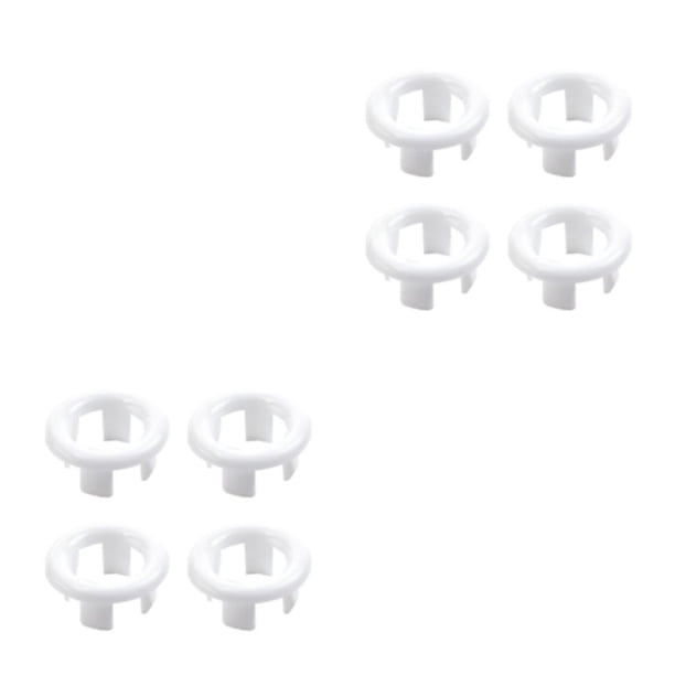 Ounissouiy Cubierta de anillo decorativa con orificio de filtro resistente a la corrosión de 4 bolsas, accesorios de desbordamiento adicionales hueco blanco 2piezas